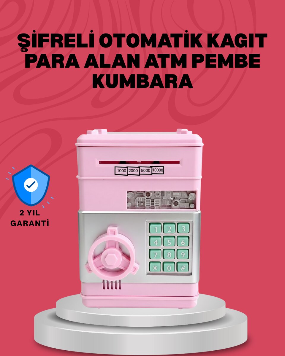 Elektronik Şifreli Otomatik Para Yutan Çocuk Kumbarası Elektronik Şifreli Otomatik Para Yutan Çocuk Kumbarası