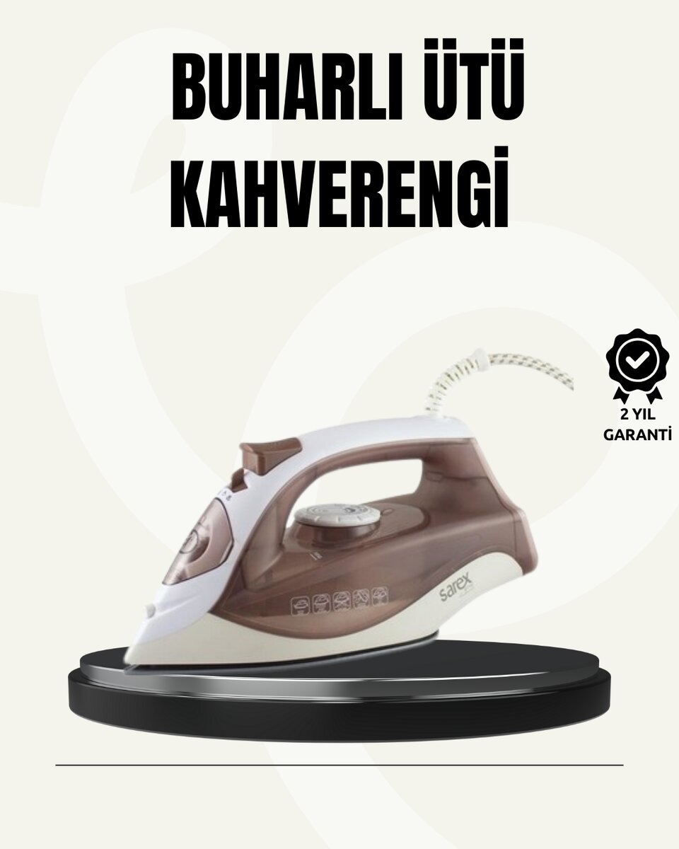 Buharlı Ütü 2200W Seramik Taban 300 ml Kahverengi Dikey Ütüleme Buharlı Ütü 2200W Seramik Taban 300 ml Kahverengi Dikey Ütüleme