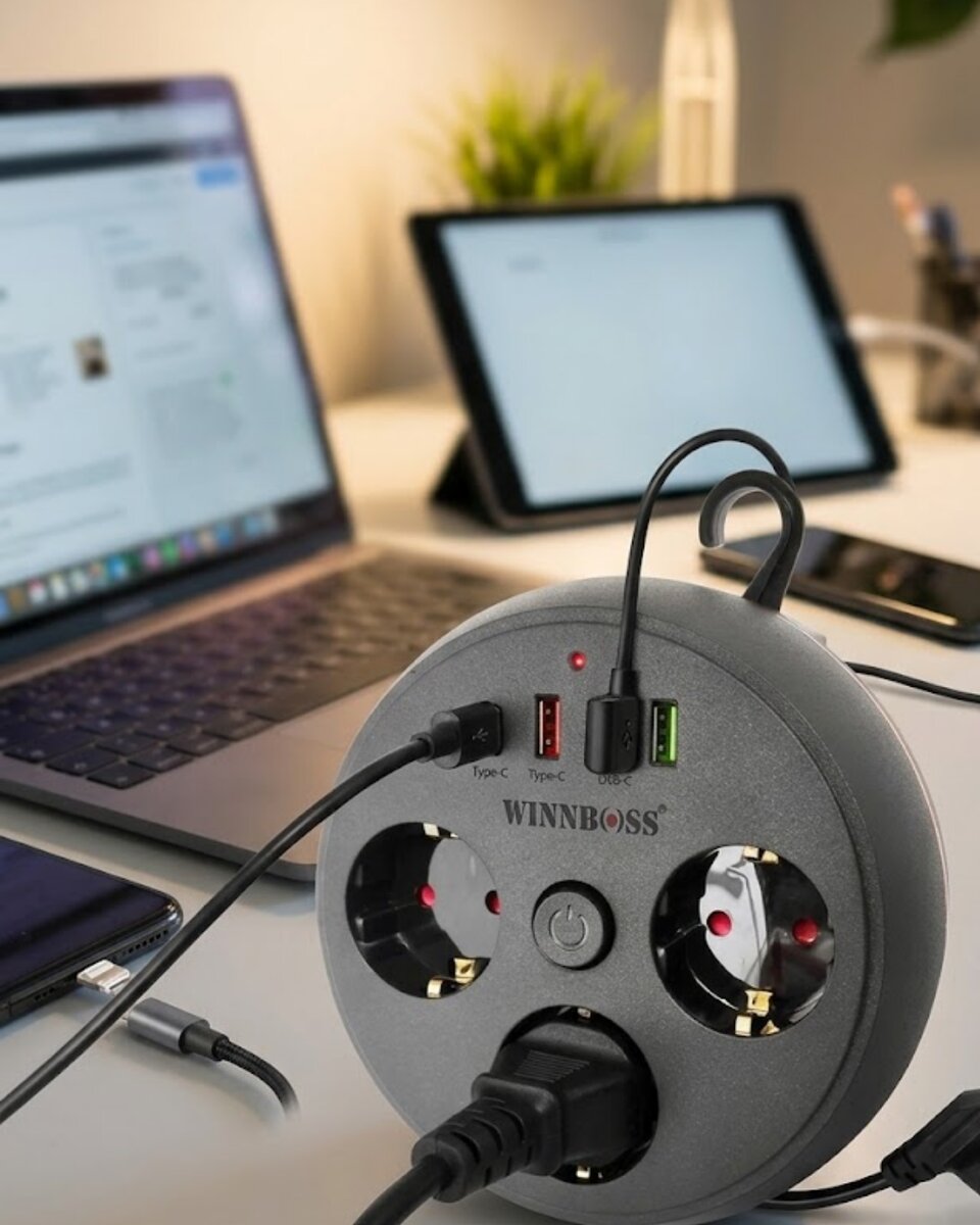 Çoklu Priz Akım Koruma 3 Soket 3 USB Type C Hızlı Şarj 2m Uzatma Kablosu Çoklu Priz Akım Koruma 3 Soket 3 USB Type C Hızlı Şarj 2m Uzatma Kablosu