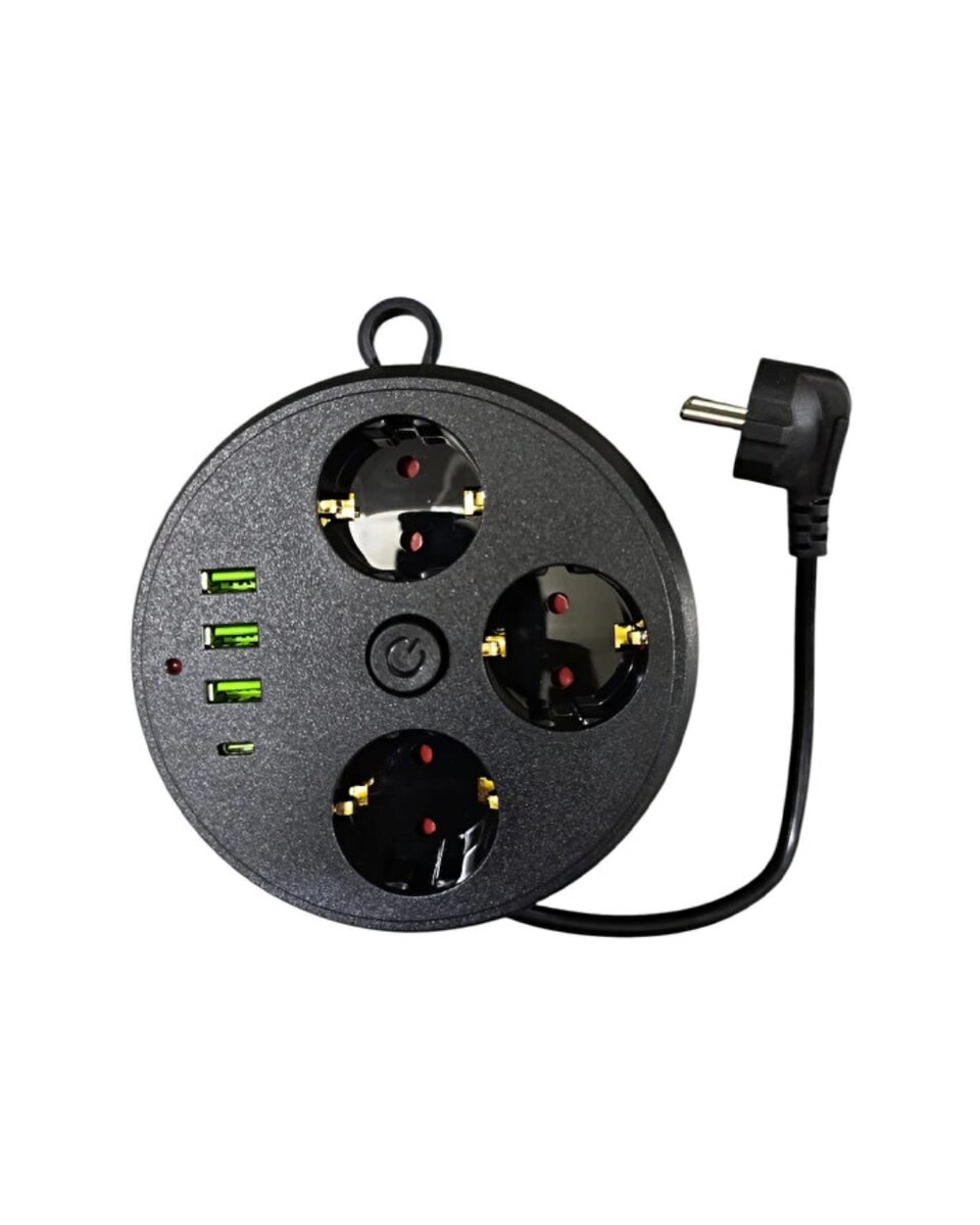 Çoklu Priz Akım Koruma 3 Soket 3 USB Type C Hızlı Şarj 2m Uzatma Kablosu Çoklu Priz Akım Koruma 3 Soket 3 USB Type C Hızlı Şarj 2m Uzatma Kablosu