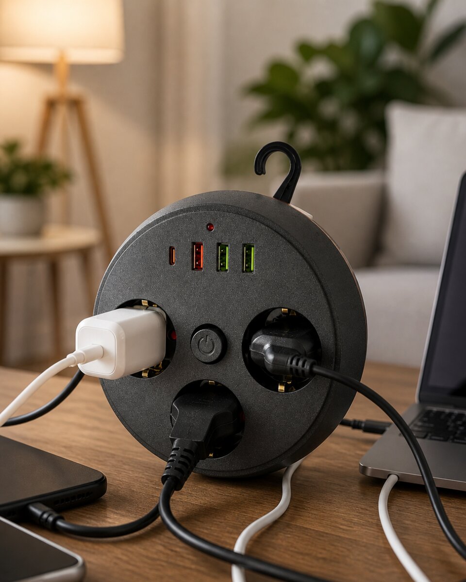 Ev Ofis İçin Çoklu Priz 3 Priz 3 USB Type C Güvenli Enerji Yönetimi Ev Ofis İçin Çoklu Priz 3 Priz 3 USB Type C Güvenli Enerji Yönetimi
