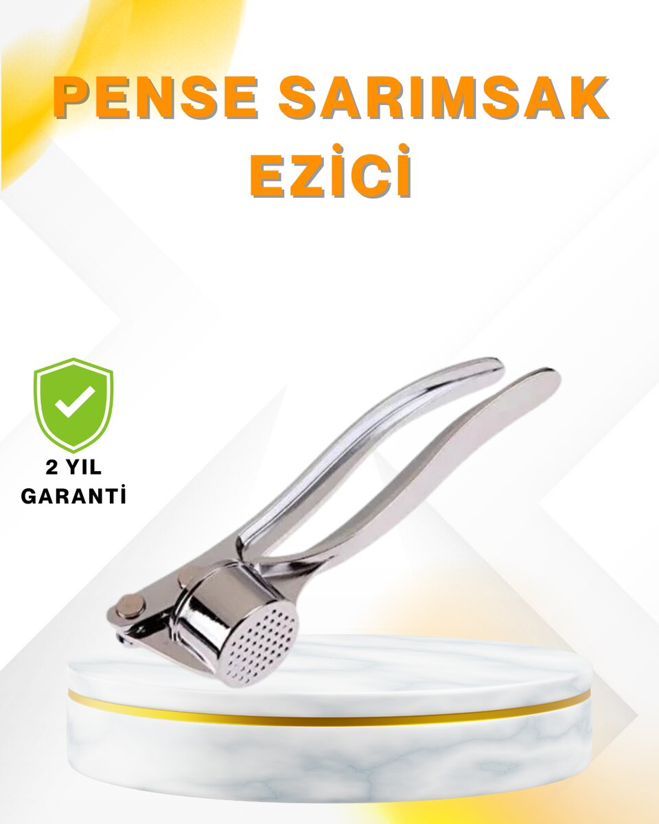 Metal Sarımsak Ezici Ergonomik Tutma ve Güçlü Presleme Metal Sarımsak Ezici Ergonomik Tutma ve Güçlü Presleme
