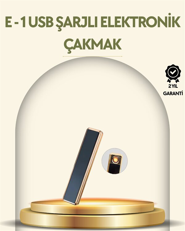 USB Şarjlı Alevsiz Elektronik Çakmak – Rüzgara Dayanıklı, Gazsız, Güvenli Kullanım