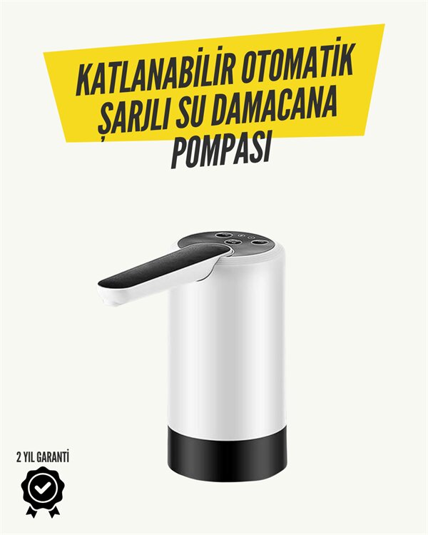8000mAh Şarjlı Damacana Su Pompası | Tek Tuşla Otomatik Su Alımı | 40-80 Sn Dolum | Katlanabilir Tasarım 8000mAh Şarjlı Damacana Su Pompası | Tek Tuşla Otomatik Su Alımı | 40-80 Sn Dolum | Katlanabilir Tasarım