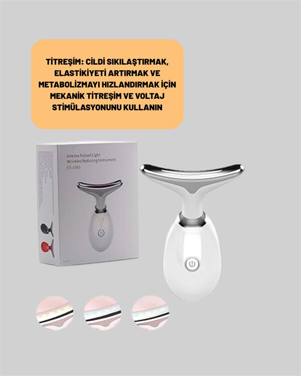 Cilt Yenileyici Şarjlı Güzellik Aleti – Pozitif/Negatif İyon, Titreşimli Masaj ve Kırmızı-Mavi-Yeşil Işıkla Cilt Yenileyici Şarjlı Güzellik Aleti – Pozitif/Negatif İyon, Titreşimli Masaj ve Kırmızı-Mavi-Yeşil Işıkla