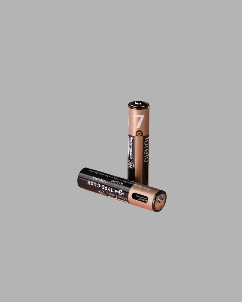 USB Type-C Şarjlı AAA Lityum Pil | 1.5V Sabit Voltaj, 1000+ Şarj Döngüsü ile Uzun Ömür