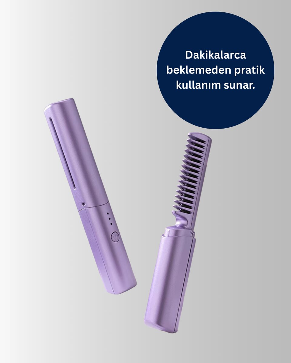 Taşınabilir Saç Düzleştirici Tarak – Ayarlanabilir Isı Kontrollü Taşınabilir Saç Düzleştirici Tarak – Ayarlanabilir Isı Kontrollü
