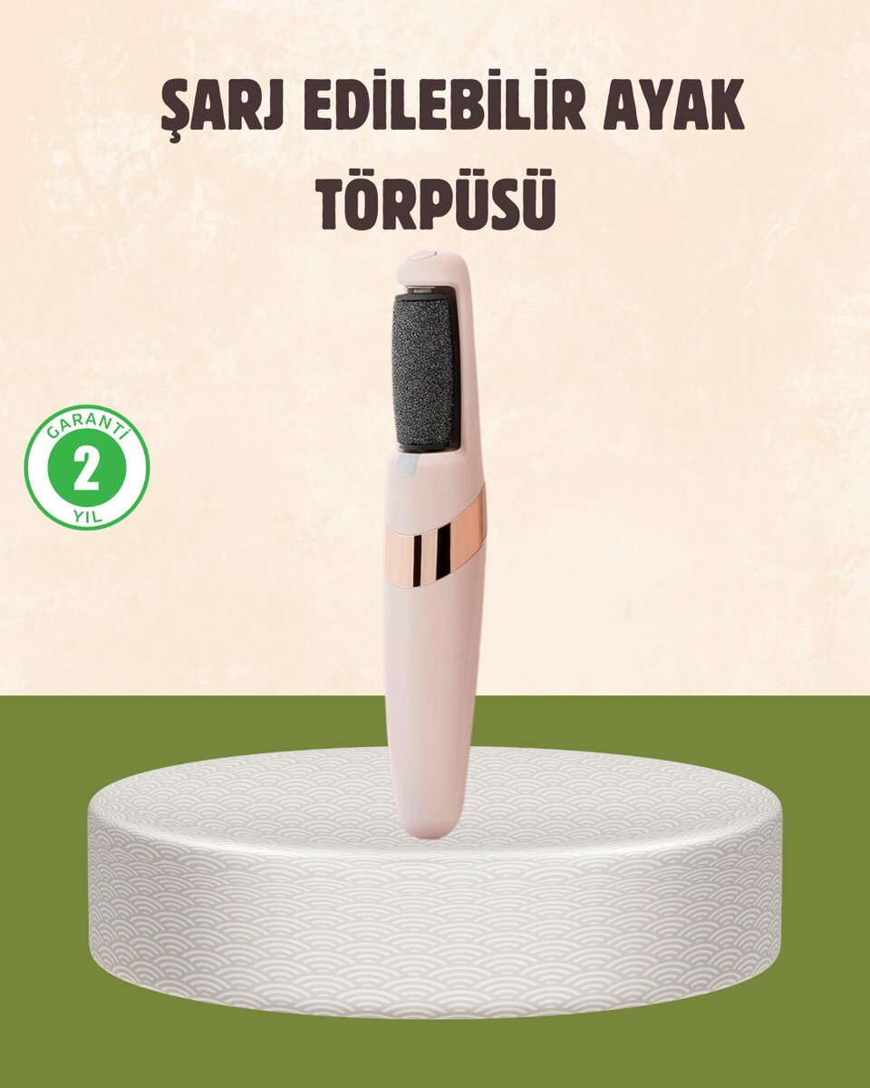 İki Hızlı Elektrikli Ayak Törpüsü Pürüzsüz Topuk Bakımı İki Hızlı Elektrikli Ayak Törpüsü Pürüzsüz Topuk Bakımı