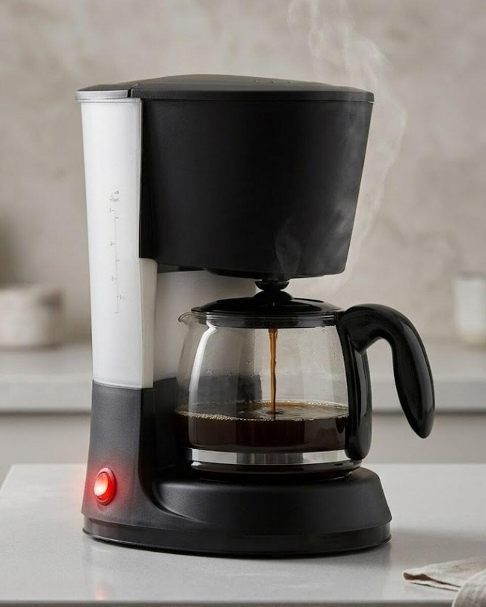1.2 Litre Filtre Kahve Makinesi Damlama Emniyetli Cam Karaflı 1.2 Litre Filtre Kahve Makinesi Damlama Emniyetli Cam Karaflı