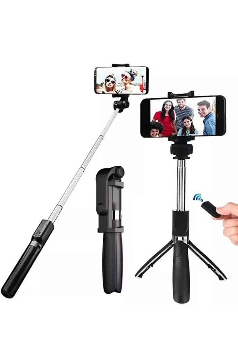 Selfie Çubuğu Tripod Bluetooth Kumandalı Selfie Çubuğu Telefon Tutucu Selfie Çubuğu Tripod Bluetooth Kumandalı Selfie Çubuğu Telefon Tutucu
