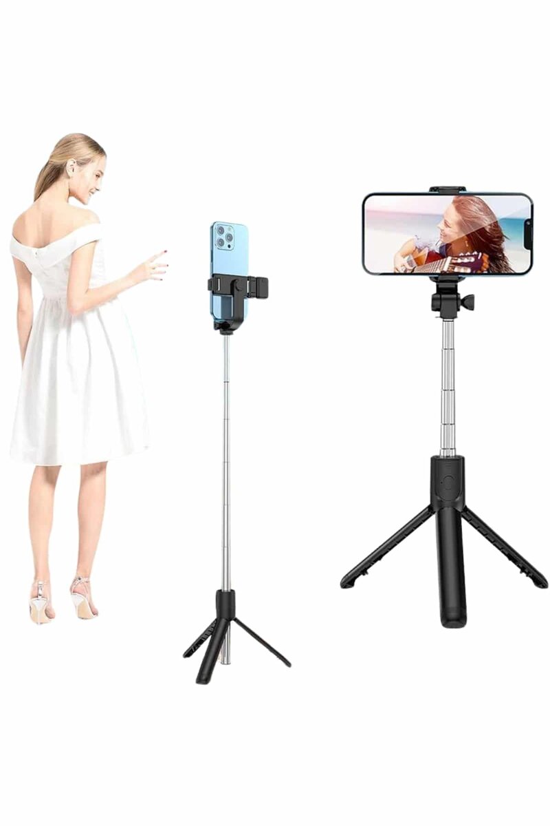 Selfie Çubuğu Tripod Bluetooth Kumandalı Selfie Çubuğu Telefon Tutucu Selfie Çubuğu Tripod Bluetooth Kumandalı Selfie Çubuğu Telefon Tutucu