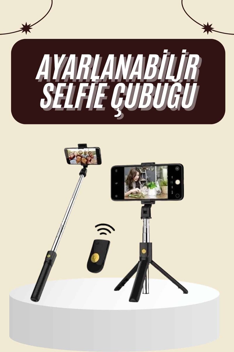 Cep Telefonu Tripod Standı Manyetik Selfie Sopa Bluetooth Uzaktan Kumandalı Cep Telefonu Tripod Standı Manyetik Selfie Sopa Bluetooth Uzaktan Kumandalı
