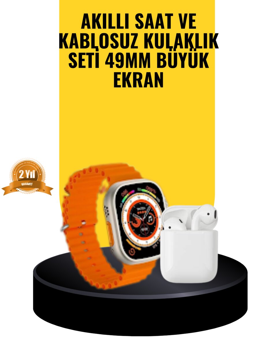 Watch 9 Max Akıllı Saat Sesli Görüşme Özellikli Kulaklık Seti Watch 9 Max Akıllı Saat Sesli Görüşme Özellikli Kulaklık Seti