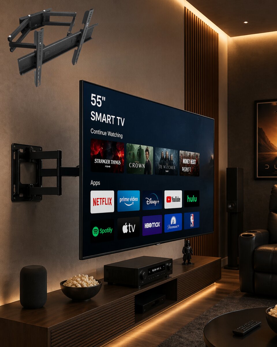 32 55 İnç Televizyon Askı Aparatı Duvara Monte Hareketli TV Tutucu 32 55 İnç Televizyon Askı Aparatı Duvara Monte Hareketli TV Tutucu