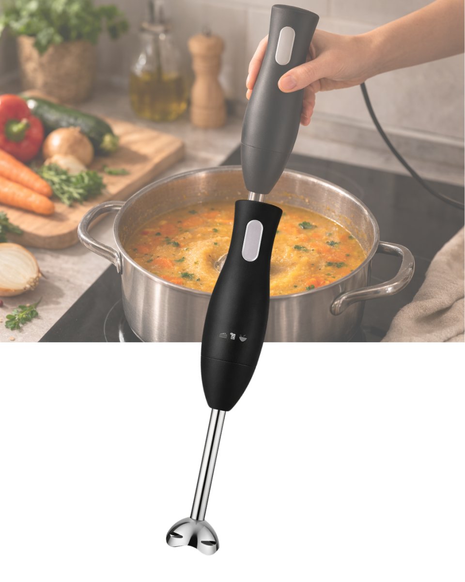 Mutfak El Blenderı Paslanmaz Çelik Uçlu Ergonomik Tasarım Mutfak El Blenderı Paslanmaz Çelik Uçlu Ergonomik Tasarım