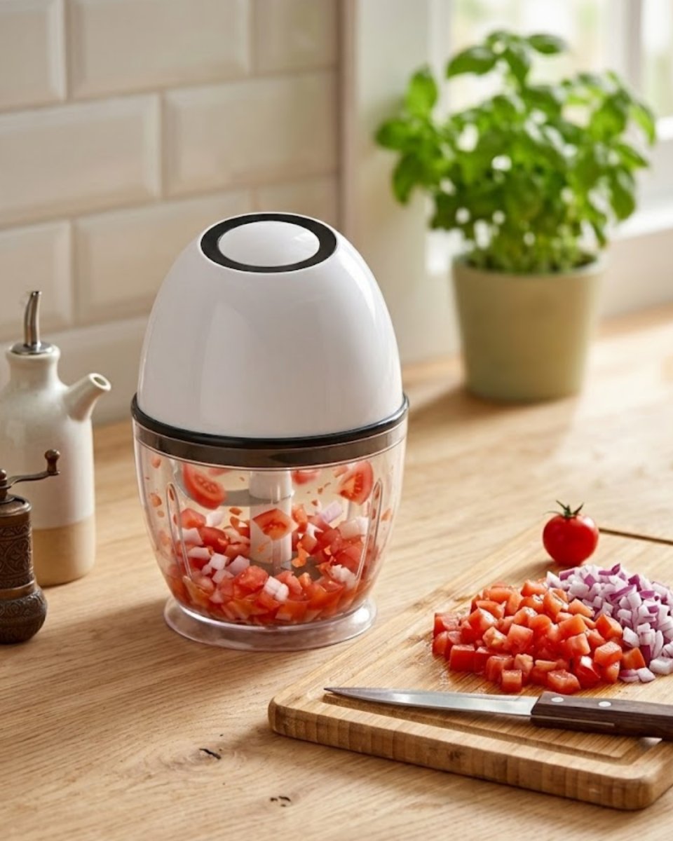 Mini Elektrikli Doğrayıcı 450 ML Şarjlı Sebze Doğrama Makinesi Mini Elektrikli Doğrayıcı 450 ML Şarjlı Sebze Doğrama Makinesi