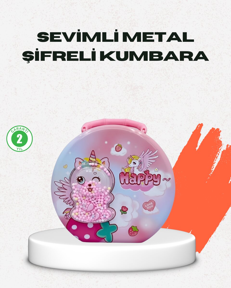 Mini Çocuk Para Kasası Güvenli Kilitli Birikim Kutusu Mini Çocuk Para Kasası Güvenli Kilitli Birikim Kutusu