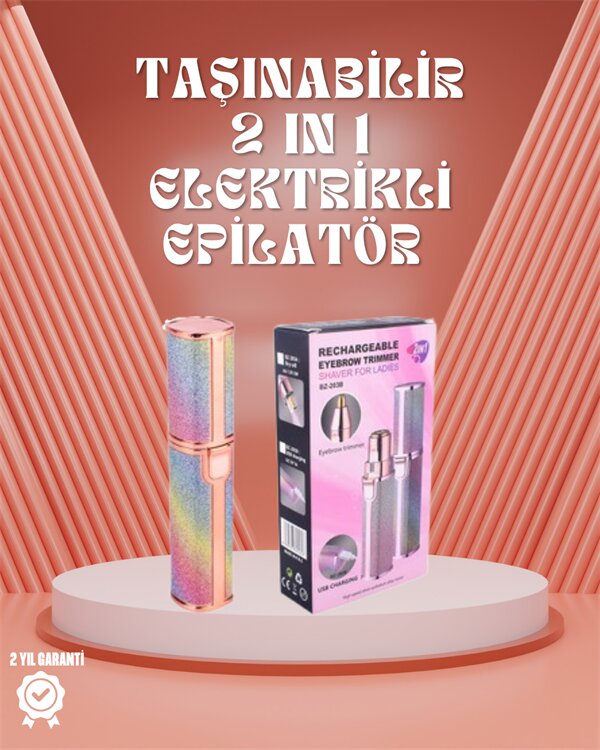 Paslanmaz Çelik Bıçaklı USB Epilatör – Kaş, Üst Dudak ve Çene Tüy Temizleyici Paslanmaz Çelik Bıçaklı USB Epilatör – Kaş, Üst Dudak ve Çene Tüy Temizleyici