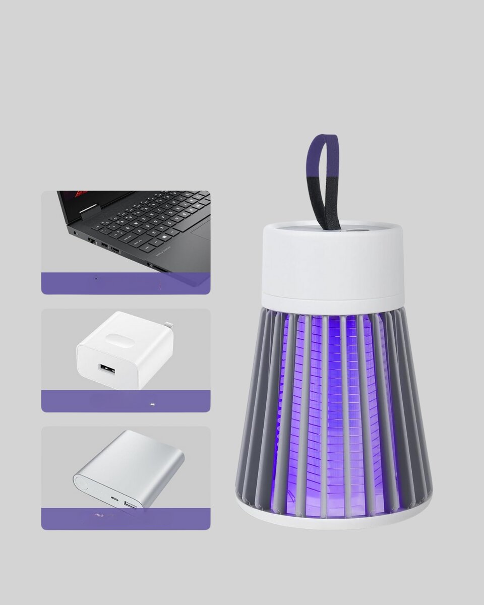 2’si 1 Arada LED Işıklı Elektrikli Böcek Öldürücü