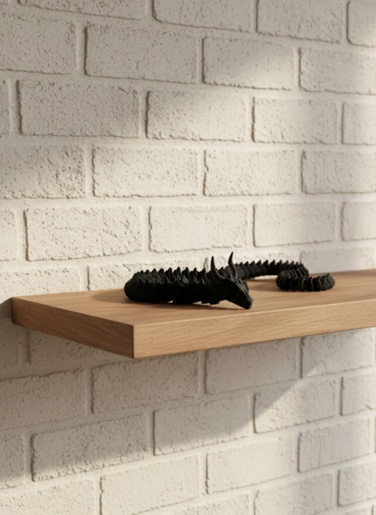 Siyah Hareketli Ejderha Figürü Esnek Gövdeli Dekoratif Tasarım 60 cm