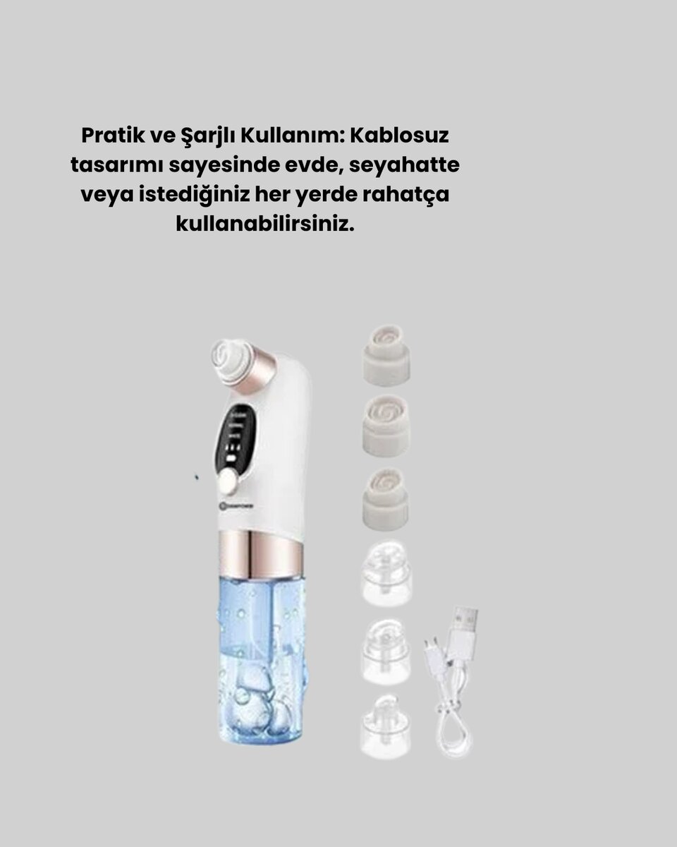 Evde Kolay Kullanım İçin Şarjlı Siyah Nokta Temizleme Aleti Evde Kolay Kullanım İçin Şarjlı Siyah Nokta Temizleme Aleti
