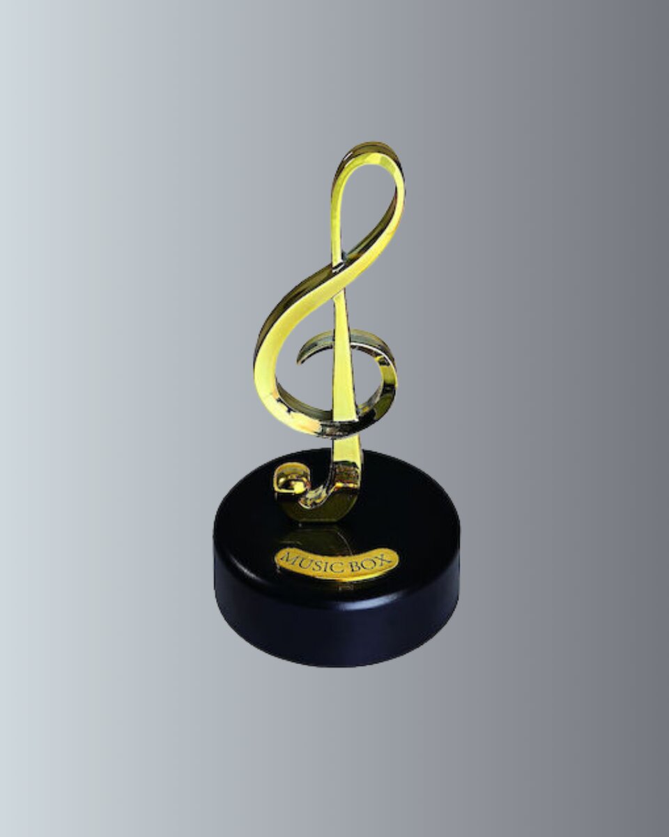 Dönen Sol Anahtarı Figürlü Müzik Kutusu Şık Hediyelik Dekor Dönen Sol Anahtarı Figürlü Müzik Kutusu Şık Hediyelik Dekor