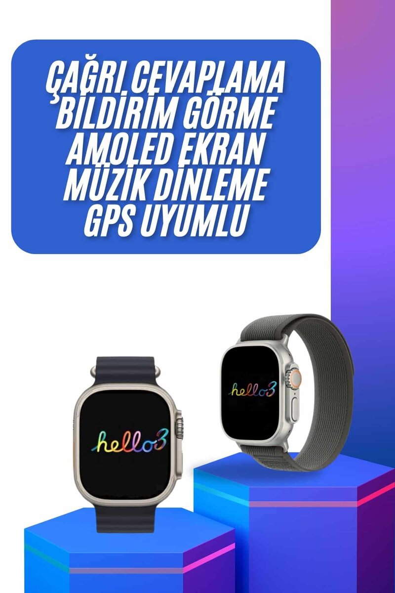 Yeni Nesil 3 Kordonlu Kol Saati 49 MM Amoled Ekran Akıllı Saat Yeni Nesil 3 Kordonlu Kol Saati 49 MM Amoled Ekran Akıllı Saat