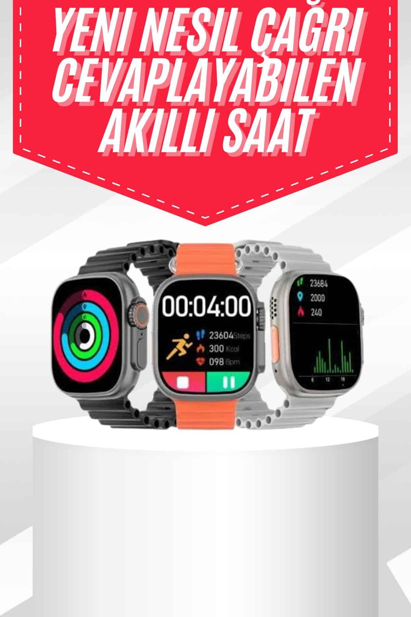 Android ve İOS Uyumlu Uyku ve Sağlık Takibi Yapabilen 3 Kordonlu Akıllı Saat Android ve İOS Uyumlu Uyku ve Sağlık Takibi Yapabilen 3 Kordonlu Akıllı Saat