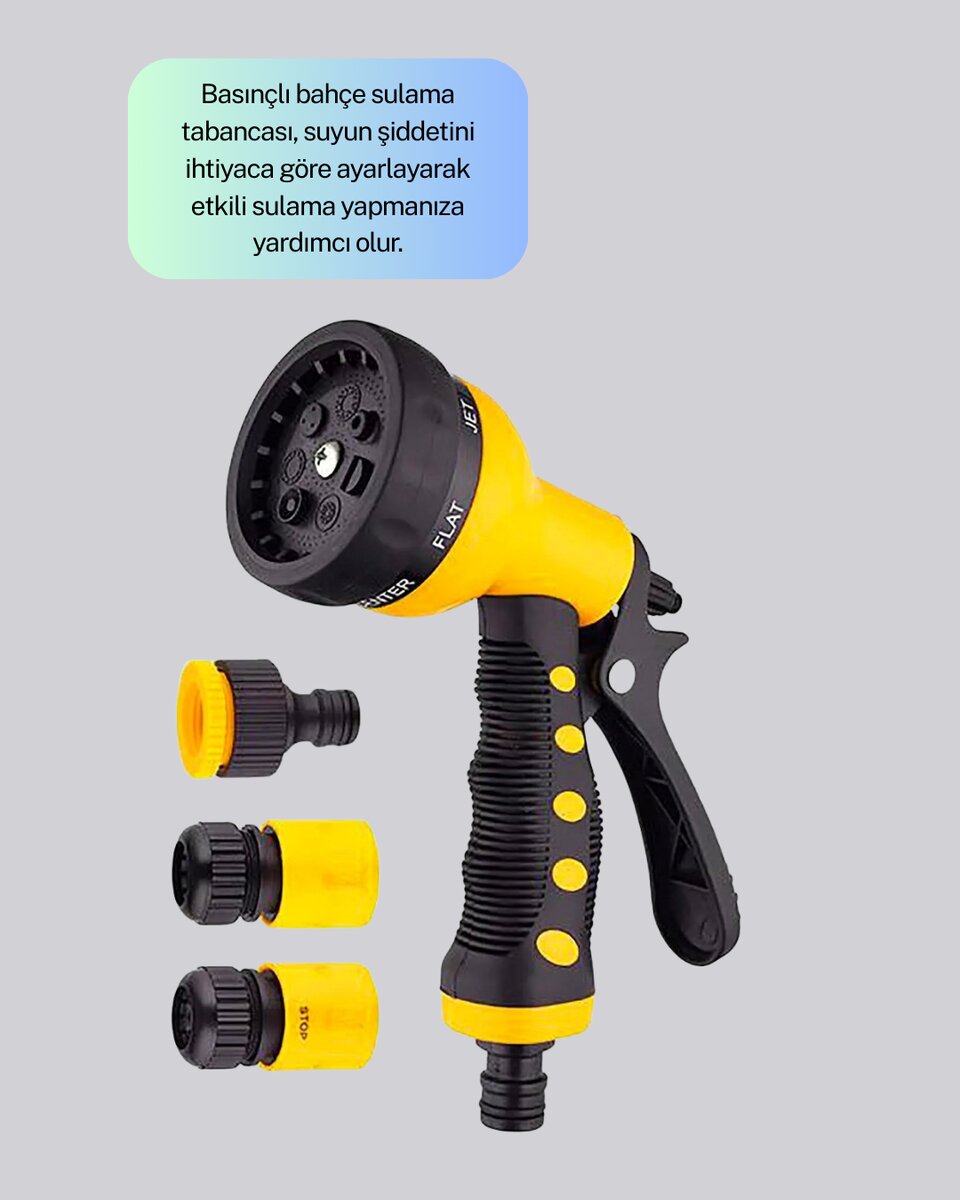 Çok Fonksiyonlu Bahçe Sulama Tabancası Ergonomik Basınçlı Sprey Çok Fonksiyonlu Bahçe Sulama Tabancası Ergonomik Basınçlı Sprey