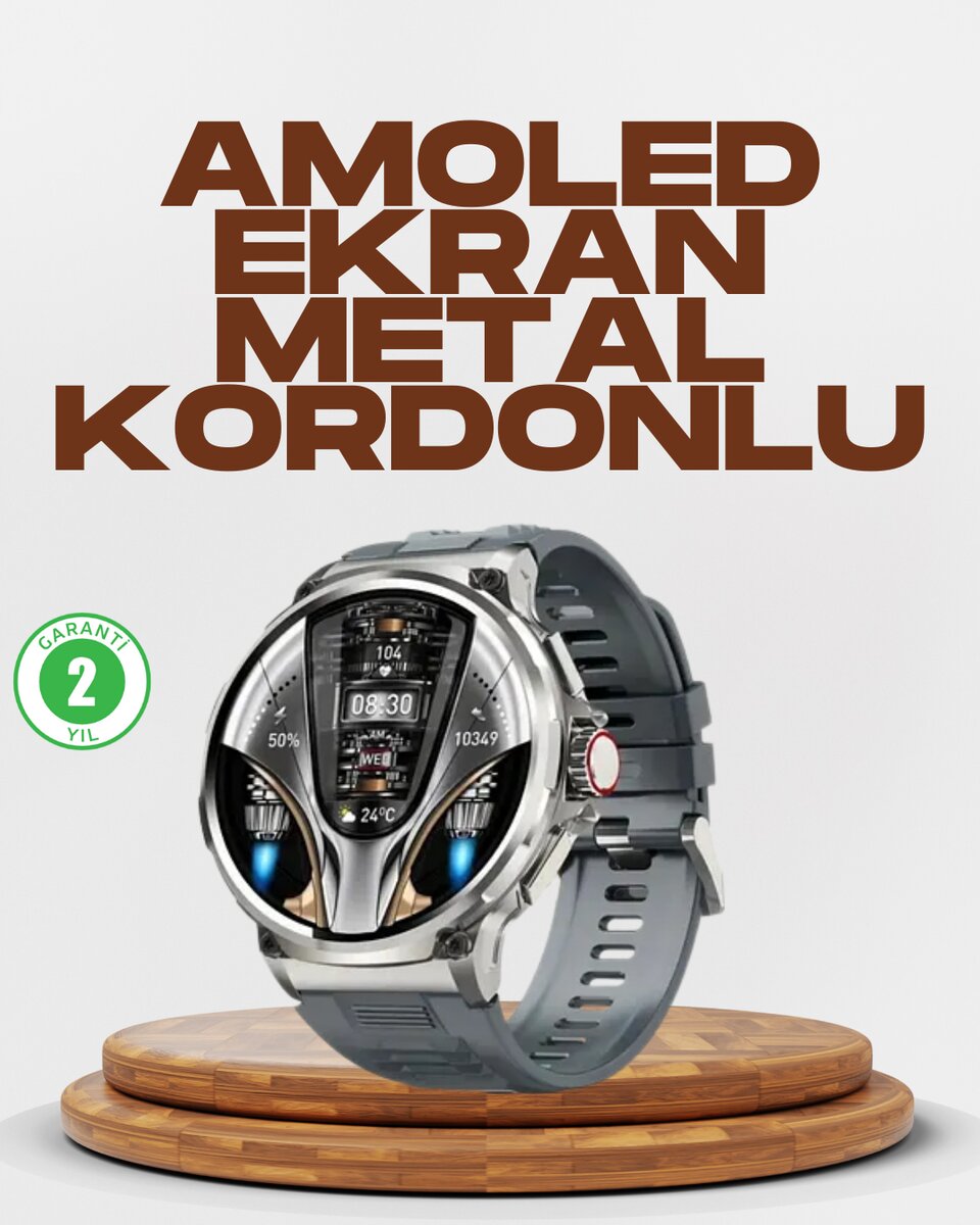Şık Metal Kasa ve Değiştirilebilir Kordonlarla SW80 Smartwatch Şık Metal Kasa ve Değiştirilebilir Kordonlarla SW80 Smartwatch