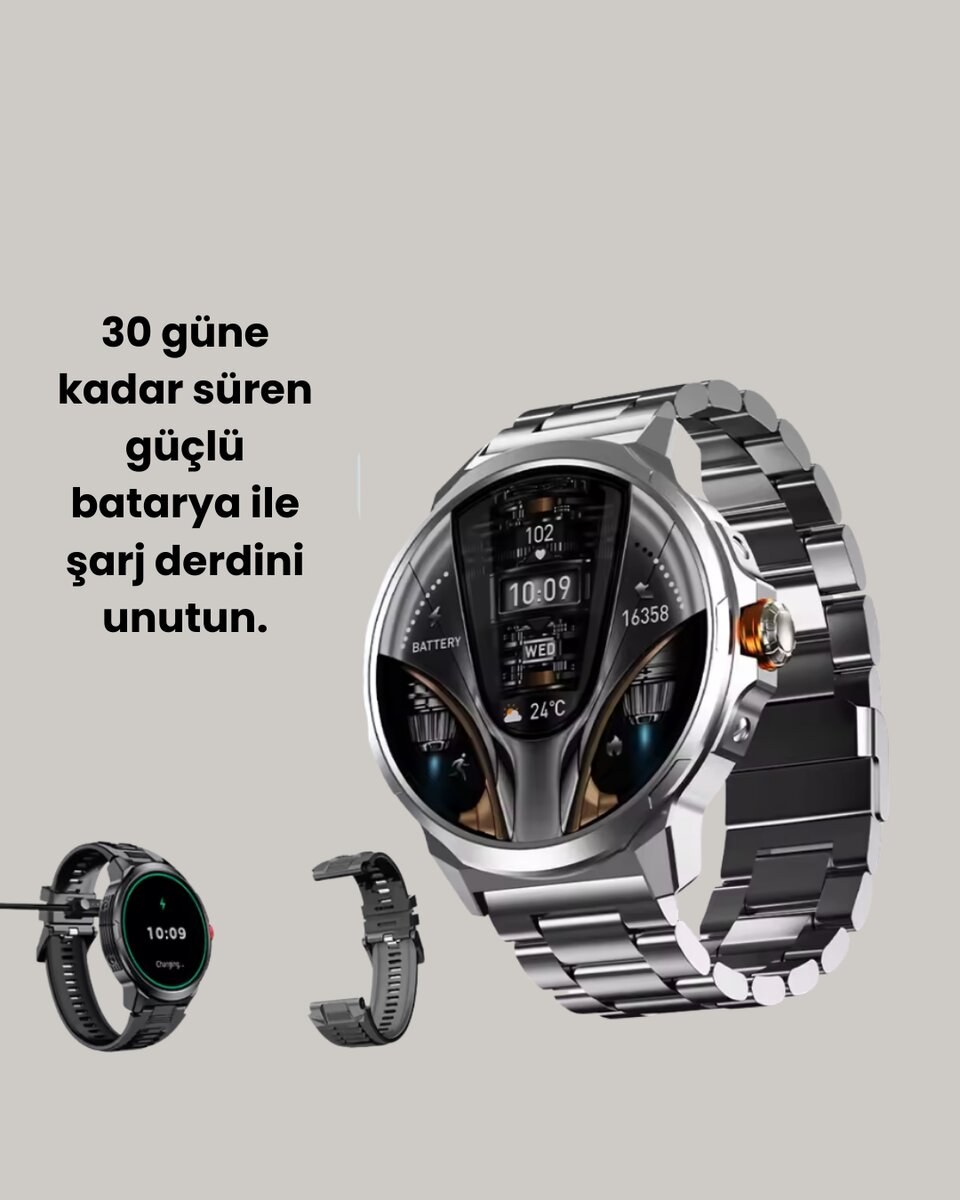 SW80 Akıllı Saat 1.93″ Ultra HD Ekran 700 mAh Batarya 3 Kordon SW80 Akıllı Saat 1.93″ Ultra HD Ekran 700 mAh Batarya 3 Kordon