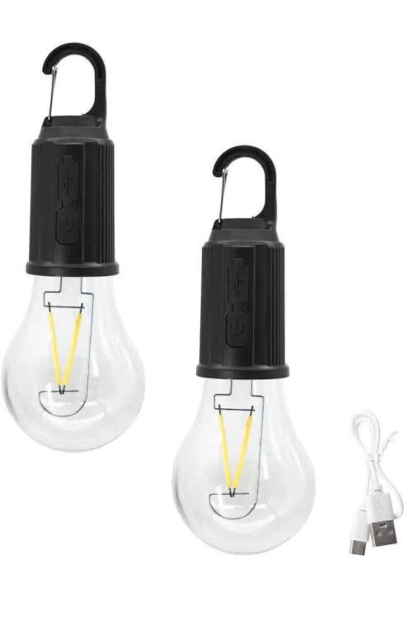 3 Farklı Mod LED'li Şarjlı Asma Kancalı Kamp Lambası Taşınabilir Ampul 3 Farklı Mod LED'li Şarjlı Asma Kancalı Kamp Lambası Taşınabilir Ampul