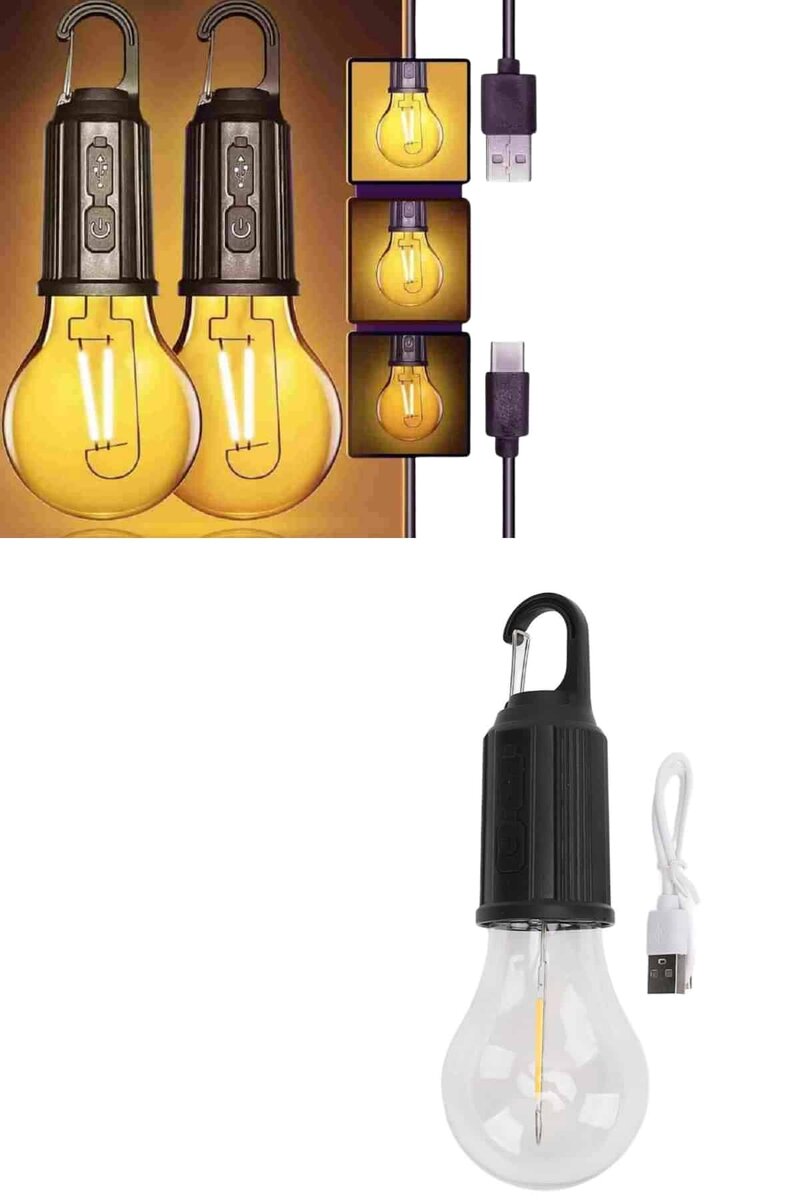 3 Farklı Mod LED'li Şarjlı Asma Kancalı Kamp Lambası Taşınabilir Ampul 3 Farklı Mod LED'li Şarjlı Asma Kancalı Kamp Lambası Taşınabilir Ampul
