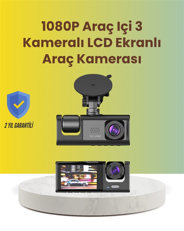 TA-01 2.0 İnç Ekranlı 3 Kanallı Araç Kamerası TA-01 2.0 İnç Ekranlı 3 Kanallı Araç Kamerası
