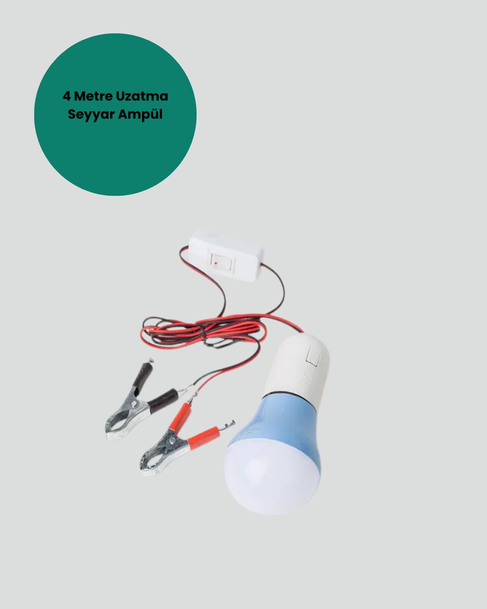 Araç Akü Bağlantılı 12V LED Ampul Pratik Işık Çözümü Araç Akü Bağlantılı 12V LED Ampul Pratik Işık Çözümü