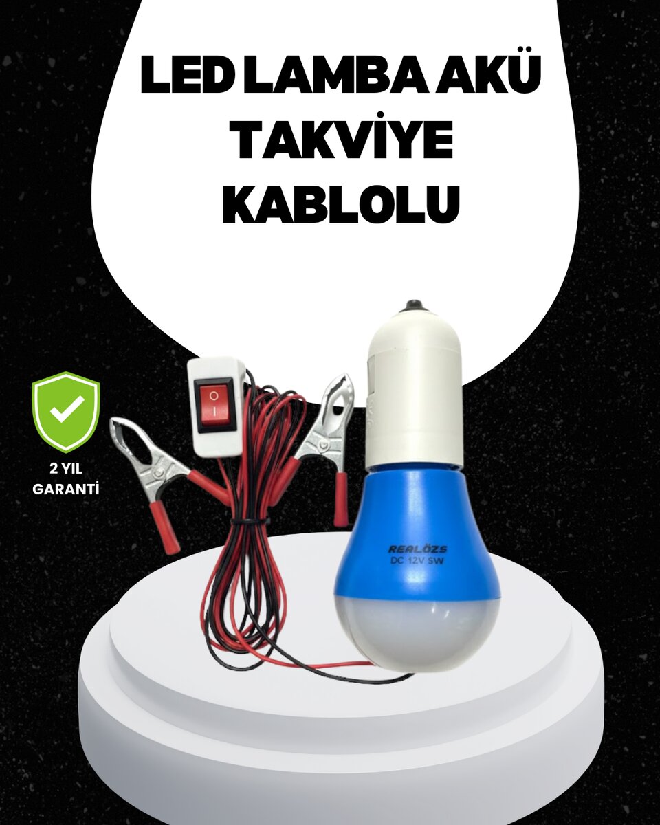 Araç Akü Bağlantılı 12V LED Ampul Pratik Işık Çözümü Araç Akü Bağlantılı 12V LED Ampul Pratik Işık Çözümü