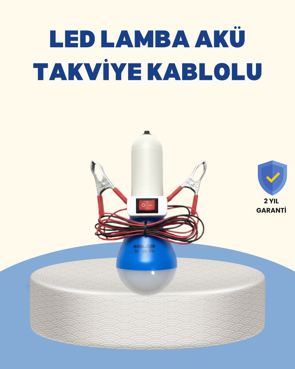 Timsah Kıskaçlı 12V LED Ampul Kamp ve Acil Durum Lambası Timsah Kıskaçlı 12V LED Ampul Kamp ve Acil Durum Lambası