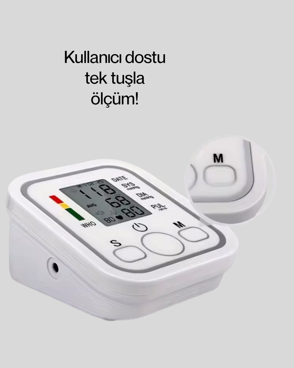 Kol Tipi LCD Ekranlı Elektronik Tansiyon Monitörü Kol Tipi LCD Ekranlı Elektronik Tansiyon Monitörü