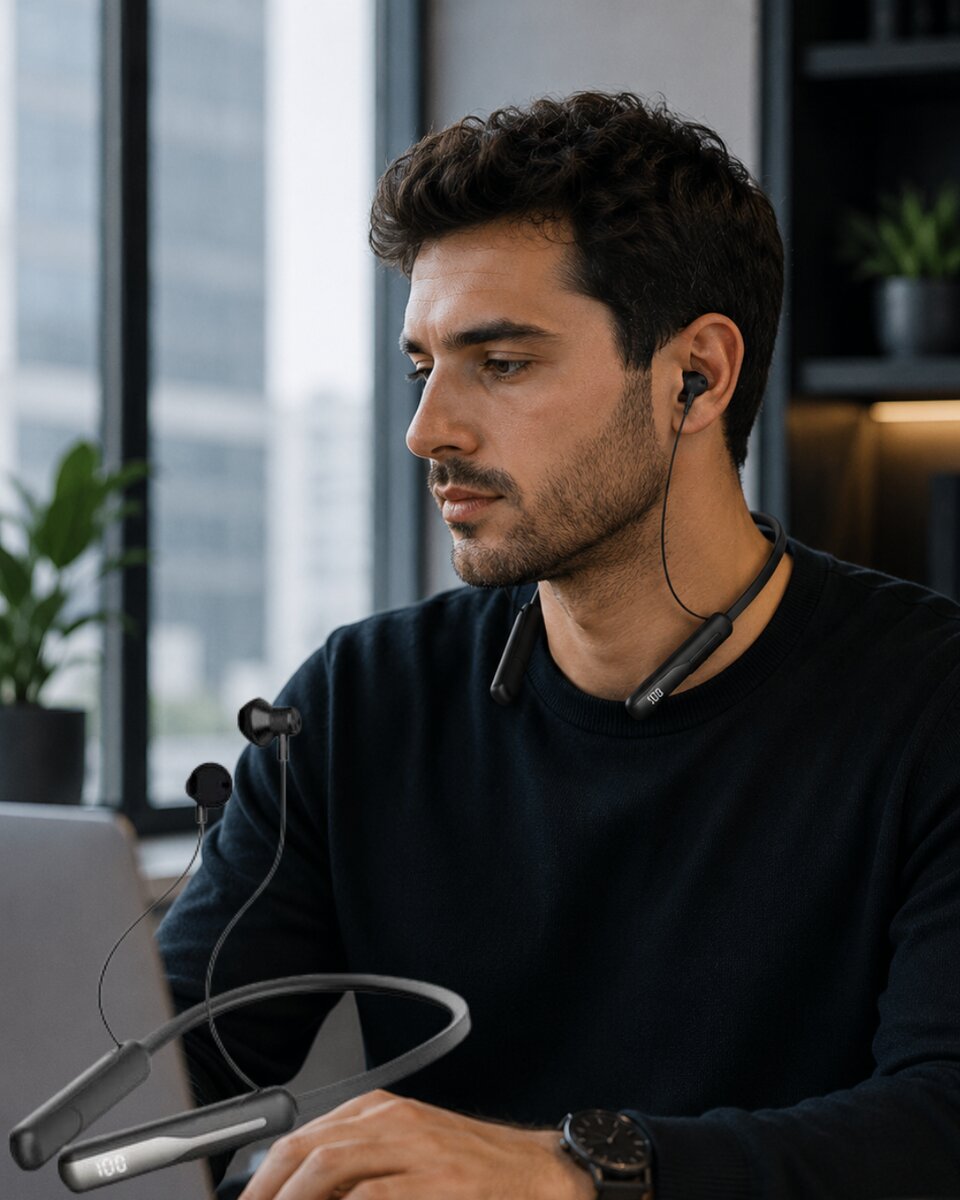 Bluetooth 5.4 Boyun Askılı Kulaklık Manyetik Kulaklıklı Type C Şarjlı Bluetooth 5.4 Boyun Askılı Kulaklık Manyetik Kulaklıklı Type C Şarjlı