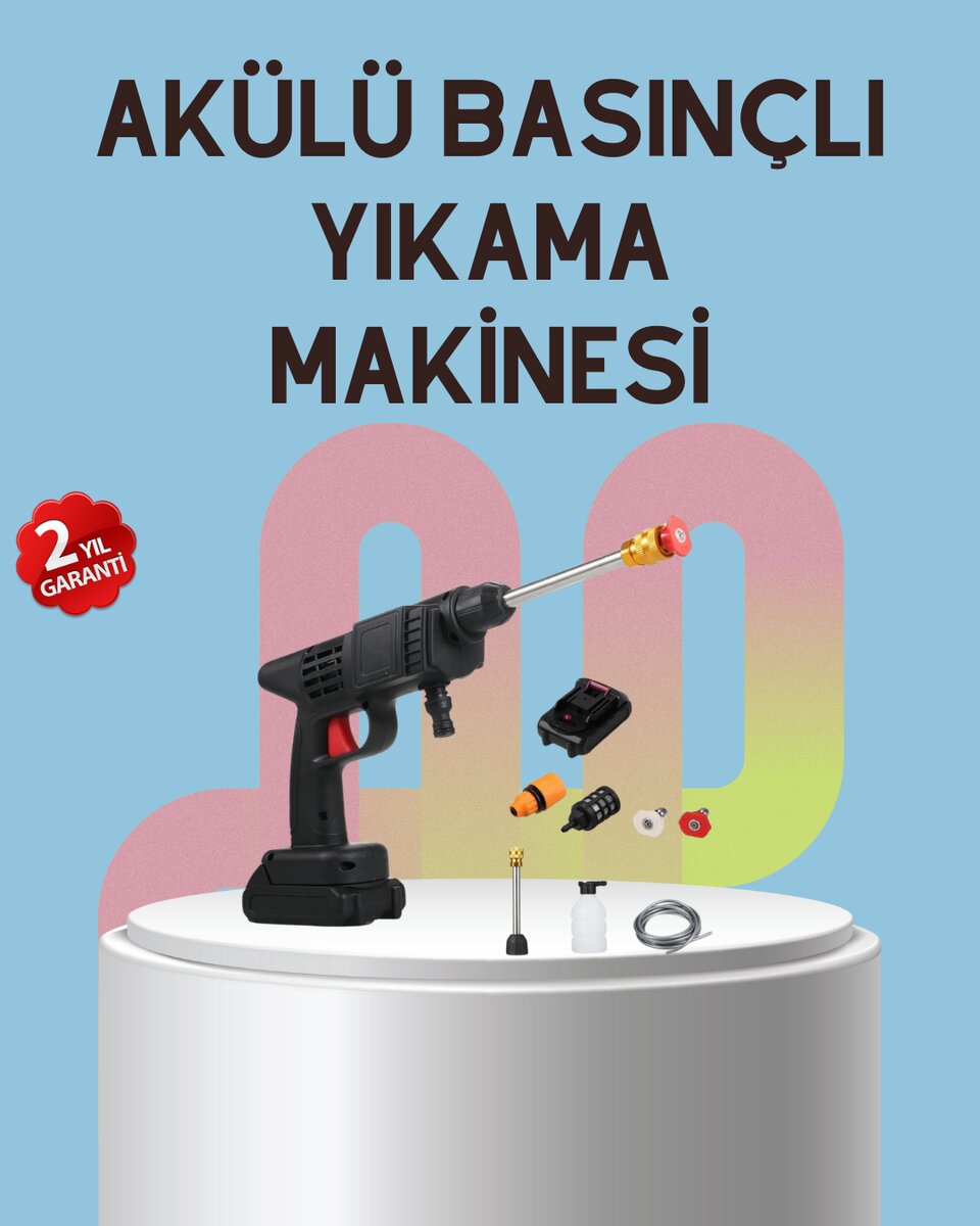 Yüksek Basınçlı Şarjlı Yıkama Tabancası Su Tabancası Hortumlu Yüksek Basınçlı Şarjlı Yıkama Tabancası Su Tabancası Hortumlu