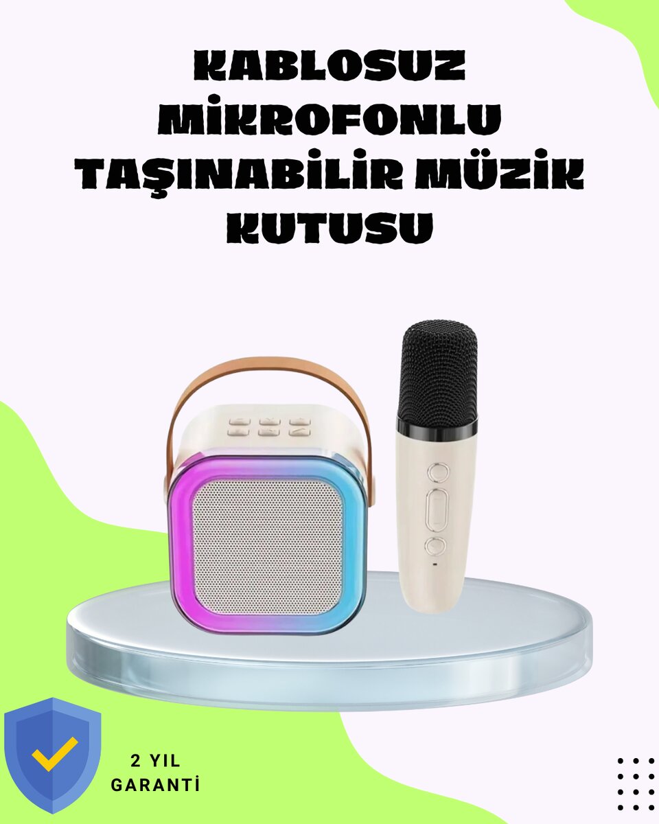 Taşınabilir Karaoke Mikrofon Seti Bluetooth Hoparlörlü Taşınabilir Karaoke Mikrofon Seti Bluetooth Hoparlörlü