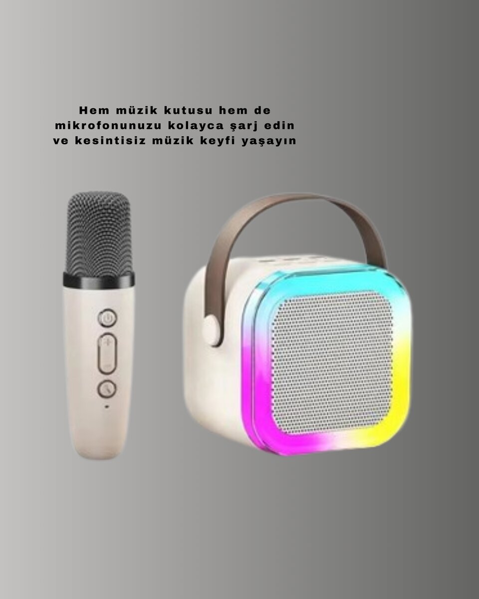 Karaoke Mikrofon Hoparlör Seti 6 Saat Kullanım Süresi Karaoke Mikrofon Hoparlör Seti 6 Saat Kullanım Süresi