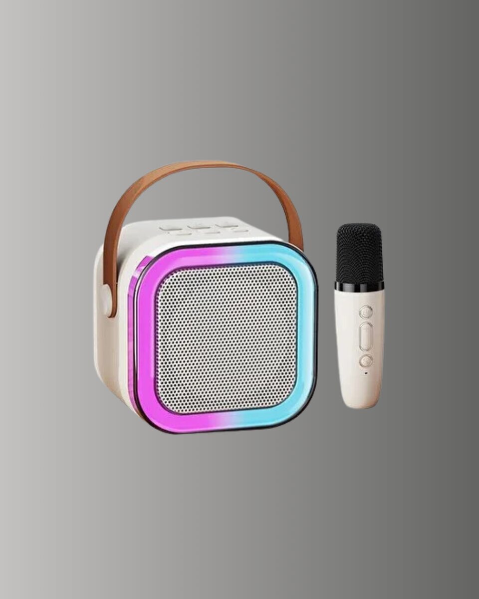Karaoke Mikrofon Hoparlör Seti Bluetooth Kablosuz Taşınabilir Karaoke Mikrofon Hoparlör Seti Bluetooth Kablosuz Taşınabilir