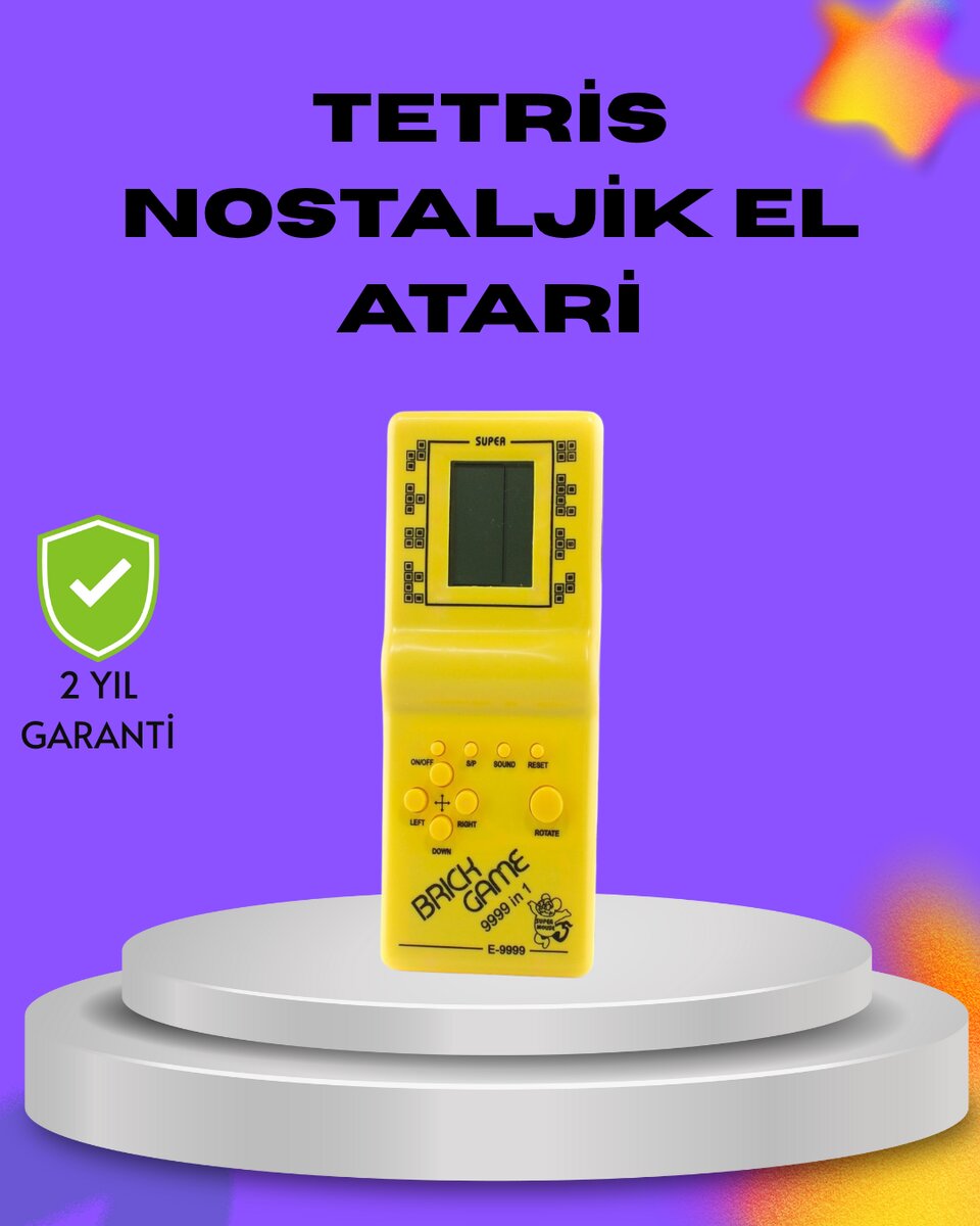 Klasik Tetris Oyunu El Konsolu – Taşınabilir Pil ile Çalışan Retro El Aterisi Klasik Tetris Oyunu El Konsolu – Taşınabilir Pil ile Çalışan Retro El Aterisi