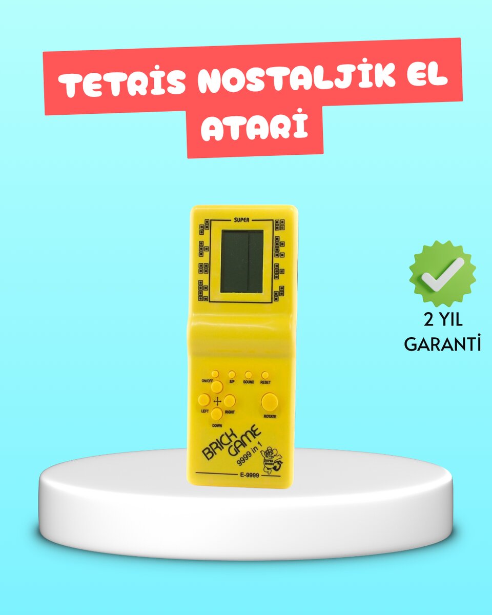 Taşınabilir El Aterisi Gameboy – Klasik Tetris Oyunu, Pil ile Çalışan Mini El Konsolu Taşınabilir El Aterisi Gameboy – Klasik Tetris Oyunu, Pil ile Çalışan Mini El Konsolu