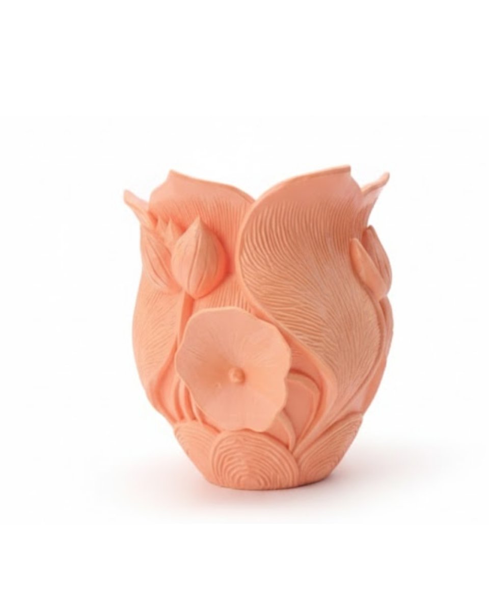 Turuncu Floral Tasarımlı 3D Vazo Şık Ev Dekorasyon Aksesuarı Turuncu Floral Tasarımlı 3D Vazo Şık Ev Dekorasyon Aksesuarı