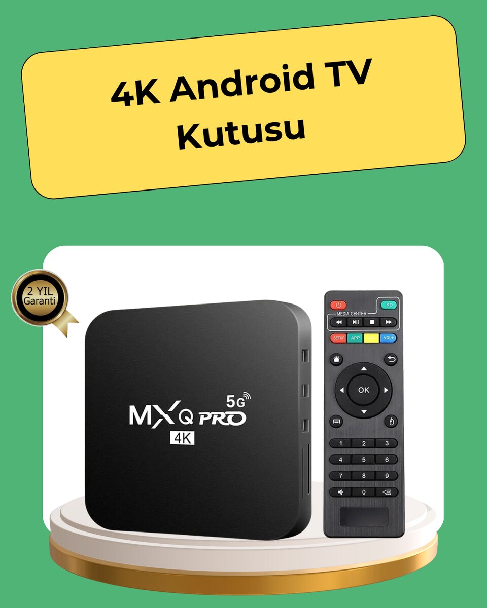 4K Ultra HD TV Box – 2GB RAM, 16GB Hafıza, Android Akıllı Medya Oynatıcı 4K Ultra HD TV Box – 2GB RAM, 16GB Hafıza, Android Akıllı Medya Oynatıcı