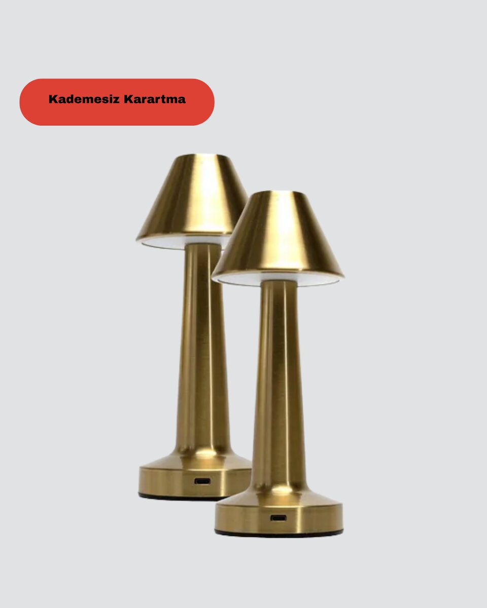 LED Masa Lambası 3 Renk Ayarlı Şarjlı Kablosuz Modern Tasarım LED Masa Lambası 3 Renk Ayarlı Şarjlı Kablosuz Modern Tasarım