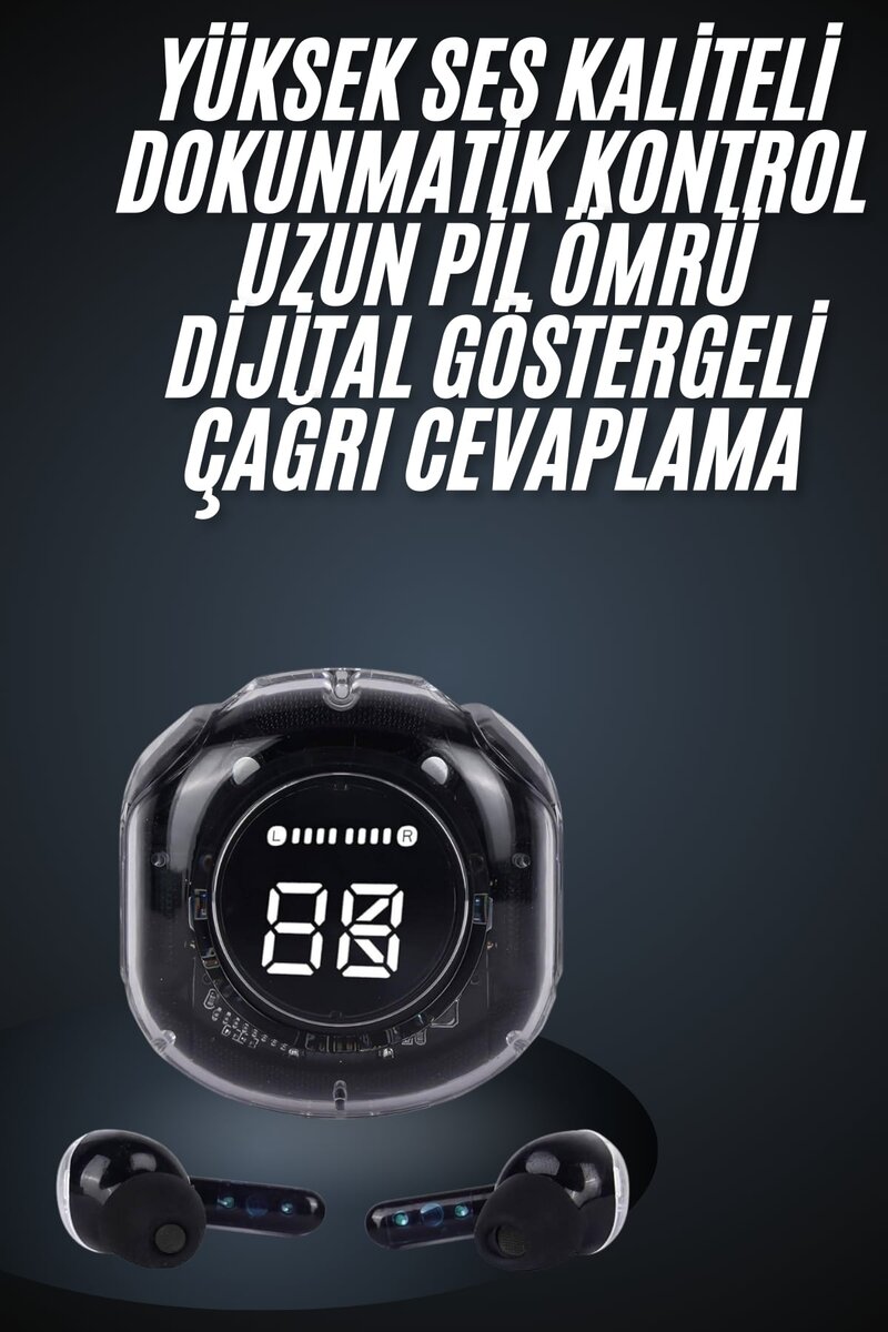 Ultrapods Led Göstergeli Oyuncu Kulaklığı ANC Destekli Bluetooth 5.3 Ultrapods Led Göstergeli Oyuncu Kulaklığı ANC Destekli Bluetooth 5.3