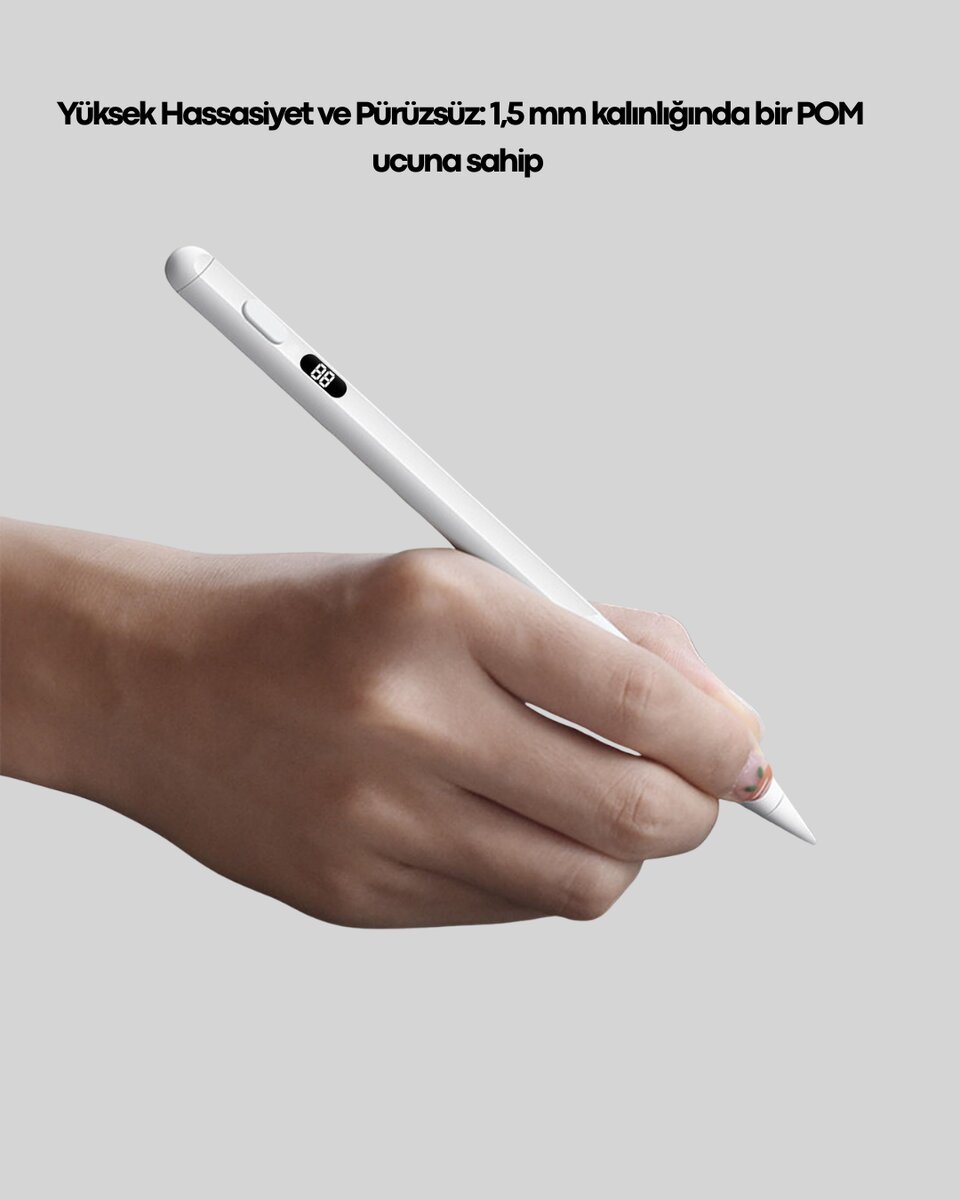 1.5mm Hassas Uçlu iPad Kalemi Şarjlı Type-C Ultra Hassas Stylus Pen 1.5mm Hassas Uçlu iPad Kalemi Şarjlı Type-C Ultra Hassas Stylus Pen
